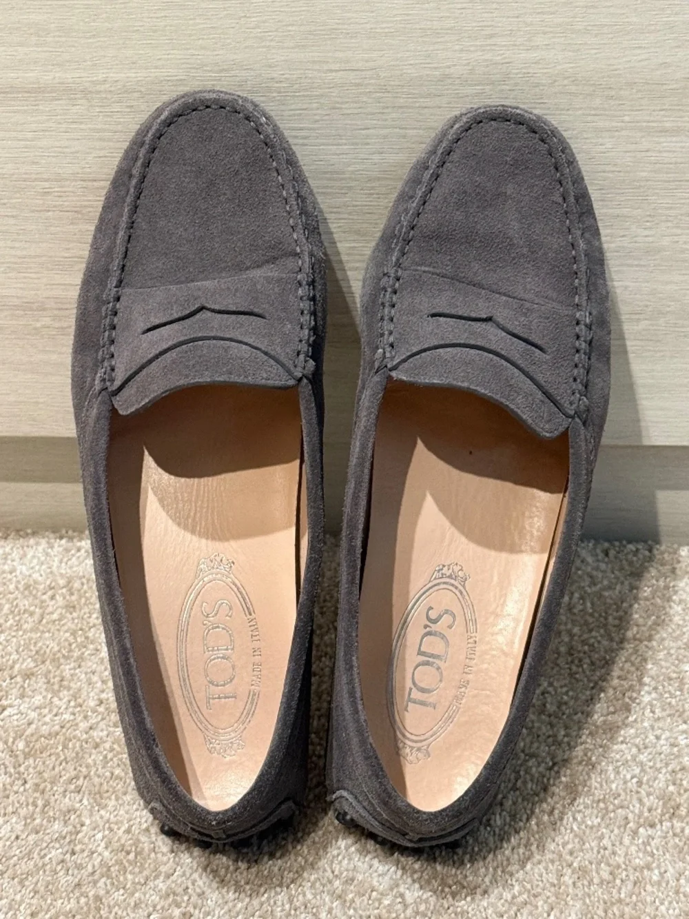 Tod's Women's City Gommino Drivers in grey suede